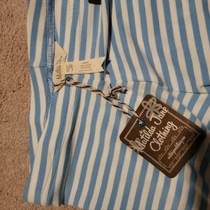 Matilda Jane Blue and White Striped Kids Shorts